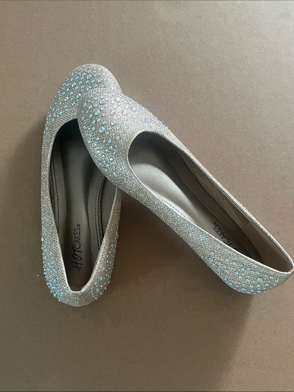 Hot Cakes Gold Rhinestone Flats